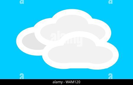 Einige Wolken im blauen Himmel. Vektor himmel Cartoon Illustration für Web, Print und app Design, Wettervorhersage, Web Interface Stock Vektor