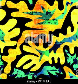 Grunge farbige Graffiti nahtlose Muster Vector Illustration Stock Vektor