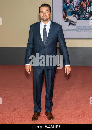 Los Angeles, CA - 22. Juli 2019: Leonardo DiCaprio nimmt an den Los Angeles Premiere von "Once Upon a Time in Hollywood" bei TCL Chinese Theatre statt Stockfoto