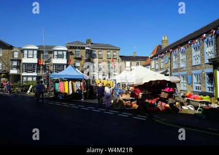 Markttag in Southwold Stockfoto