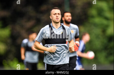 Wolverhampton Wanderers' Diogo Jota während des Trainings an der Sir Jack Hayward Training Ground, Wolverhampton. Stockfoto