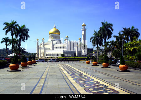 Omar Ali Saifuddien Moschee in Bandar Seri Begawan, Brunei Darussalam Stockfoto