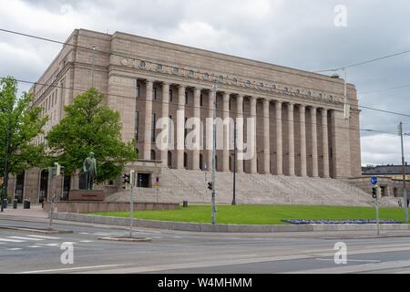 Finnland: Parliament House in Central Helsinki. Foto vom 5. Juni 2018. | Verwendung weltweit Stockfoto