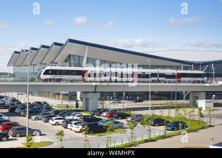 Danzig, Polen - 29. Mai 2019: Terminal der Flughafen Danzig (GDN) in Polen. | Verwendung weltweit Stockfoto