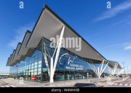 Danzig, Polen - 29. Mai 2019: Terminal der Flughafen Danzig (GDN) in Polen. | Verwendung weltweit Stockfoto