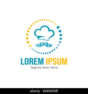 Koch logo Template Design mit Rahmen. minimalistische Koch logo Vector Illustration Design Stock Vektor