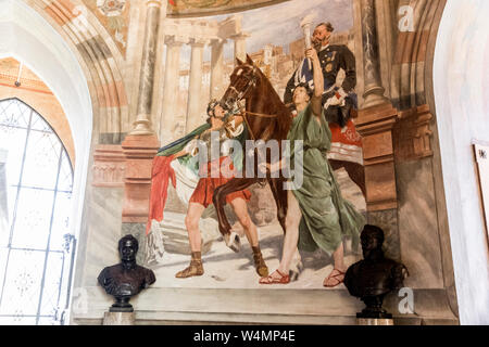 San Martino della Battaglia, Italien. Im Inneren des monumentalen Turm Victor Emmanuel II und die Schlacht von Solferino gewidmet Stockfoto