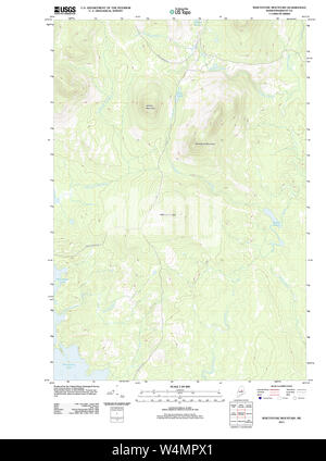 Maine USGS Historische Karte Whetstone Berg 20110909 TM Wiederherstellung Stockfoto