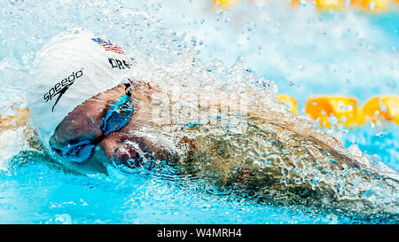 24. juli 2019 Gwangju, Südkorea 18. FINA World Aquatics Championships 24-07-2019: Zwemmen: WK 2019: Gwangju DRESSEL Caeleb USA Vereinigte Staaten Gwangju Südkorea 24/07/2019 Schwimmen Men's Freestyle 100m Preliminary 18. FINA World Aquatics Championships Nambu University Aquatics Center Stockfoto