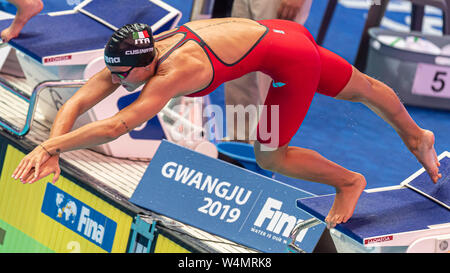 24. juli 2019 Gwangju, Südkorea 18. FINA World Aquatics Championships 24-07-2019: Zwemmen: WK 2019: Gwangju CUSINATO Ilaria ITA ITALIEN Gwangju Südkorea 24/07/2019 Schwimmen Frauen 200m Schmetterling 18. FINA World Aquatics Championships Nambu University Aquatics Centre Stockfoto