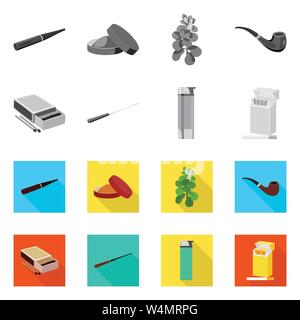 Vektor Design von Müll und STOP-Schild. Eingestellt von Müll und Gewohnheit vektor Symbol für das Lager. Stock Vektor