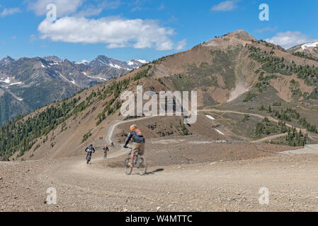 Mountain Top Bike Trail in Golden, British Columbia, Kanada Stockfoto