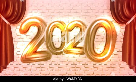 2020 Neujahrskonzert Werbebanner Vektor Stock Vektor