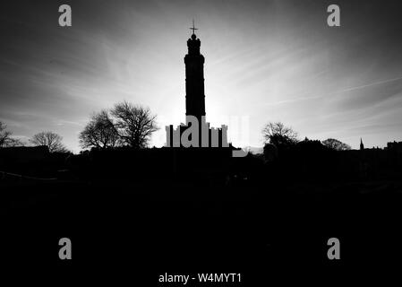 Schwarz und weiß der Architektur, Schottland Stockfoto