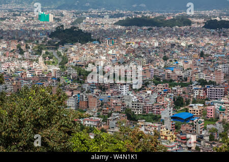 Blick über von Swayambhunath Kathmandu, Nepal Stockfoto