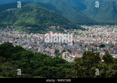 Blick über von Swayambhunath Kathmandu, Nepal Stockfoto