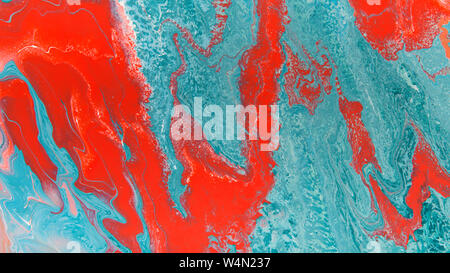 Abstrakte handbemalt, Hintergrund, Textur von Rot und Blau Stockfoto