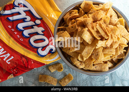 Nahaufnahme von Fritos Mais Chips, USA Stockfoto