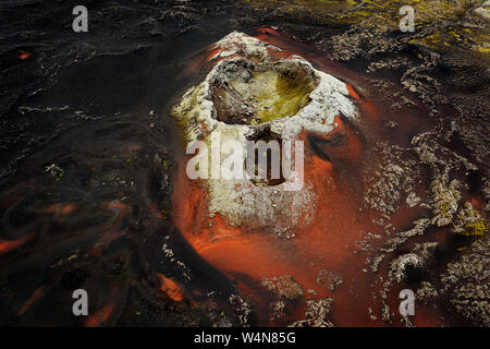 Antenne eines Kraters in der berühmten Lakagigar riss. Stockfoto