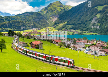 Schweizer Dorf Lungern, Schweiz Stockfoto