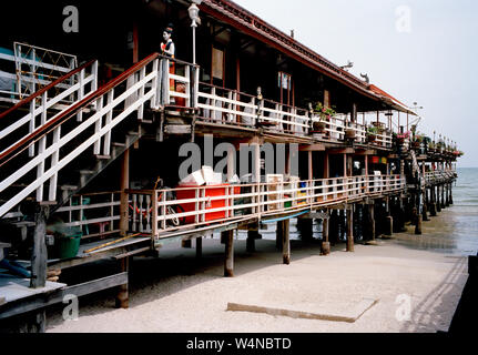 Fischrestaurants in Hua Hin in Thailand in Südostasien Fernost Stockfoto