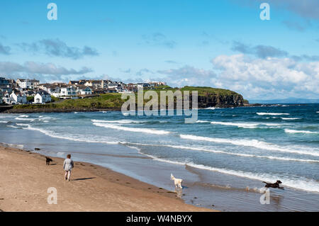 West Strand Strand, Portrush, County Antrim. Stockfoto