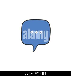 Eingabe in einer Sprechblase angezeigt. Hand gezeichnet Vektor-illustration isoliert Stock Vektor