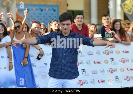 Giffoni Valle Piana, Italia. 24. Juli, 2019. Foto Cafaro/LaPresse 24 Luglio 2019 Giffoni Valle Piana, Giffoni Film Festival Italia Spettacolo 2019 Nella Foto: Tommaso Cassissa. Foto Cafaro/LaPresse Juli 24, 2019 Giffoni Valle Piana, Giffoni Italien Unterhaltung Erfahrungen 2019 Im Pic: Tommaso Cassissa. Credit: LaPresse/Alamy leben Nachrichten Stockfoto