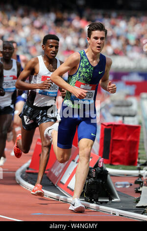 Jakob INGEBRIGTSEN (Norwegen) konkurrieren in der Männer 5000 m-Finale bei den 2019, IAAF Diamond League, Jubiläum Spiele, Queen Elizabeth Olympic Park, Stratford, London, UK. Stockfoto