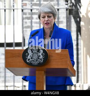 London, Großbritannien. 24. Juli 2019. Theresa May Blätter Downing Street. London, Großbritannien. 24/07/2019 | Verwendung der weltweiten Kredit: dpa Picture alliance/Alamy leben Nachrichten Stockfoto
