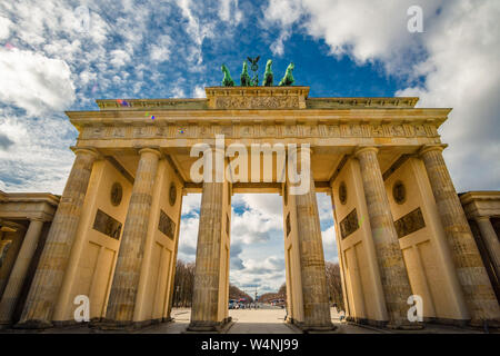 Das berühmte Brandenburger Tor In Berlin. Deutschland Stockfoto