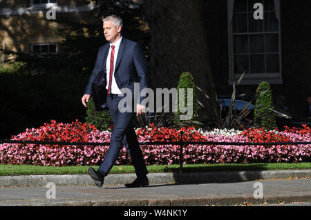 Stephen Barclay Ankommen für ein Treffen mit dem neuen Ministerpräsidenten Boris Johnson in der Downing Street, London. Stockfoto