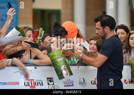 Giffoni Valle Piana, Italia. 24. Juli, 2019. Foto Cafaro/LaPresse 24 Luglio 2019 Giffoni Valle Piana, Giffoni Film Festival Italia Spettacolo 2019 Nella Foto: Edoardo Leo. Foto Cafaro/LaPresse Juli 24, 2019 Giffoni Valle Piana, Giffoni Italien Unterhaltung Erfahrungen 2019 Im Pic: Edoardo Leo. Credit: LaPresse/Alamy leben Nachrichten Stockfoto