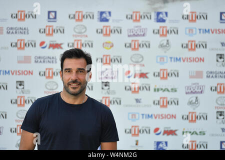 Giffoni Valle Piana, Italia. 24. Juli, 2019. Foto Cafaro/LaPresse 24 Luglio 2019 Giffoni Valle Piana, Giffoni Film Festival Italia Spettacolo 2019 Nella Foto: Edoardo Leo. Foto Cafaro/LaPresse Juli 24, 2019 Giffoni Valle Piana, Giffoni Italien Unterhaltung Erfahrungen 2019 Im Pic: Edoardo Leo. Credit: LaPresse/Alamy leben Nachrichten Stockfoto