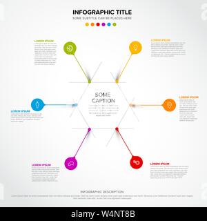 Vektor multipurpose Infografik Vorlage aus Kreis und droplet Pins gemacht Stock Vektor