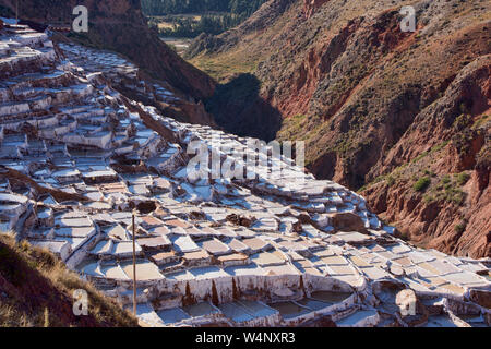 Die erstaunliche Salinen von Maras, das Heilige Tal, Peru Stockfoto