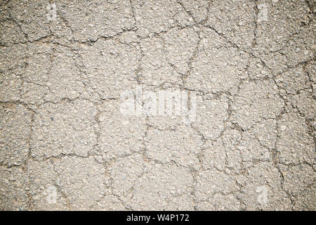 Nahaufnahme eines gerissenen Straße. Stockfoto