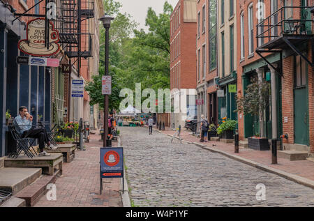 Philadelphia, Pennsylvania, USA - Juni 6, 2018: Straßen in der historischen Innenstadt von Philadelphia Stockfoto