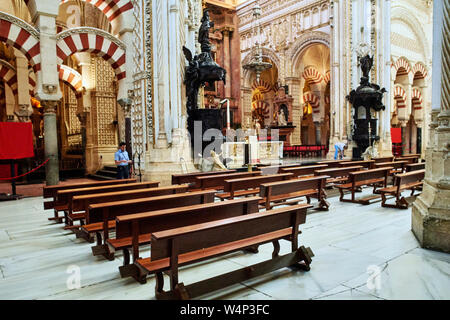 Capilla Mayor in der Moschee Kathedrale von Cordoba, auch genannt die Mezquita in Cordoba, Andalusien, Spanien Stockfoto