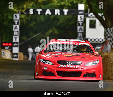 David Galiland, Toyota Camry, Euro-NASCAR RC-01, Shootout Final, Goodwood Festival der Geschwindigkeit, 2019, Festival der Speed, Speed Kings, Aufzeichnen des Motorsports Stockfoto