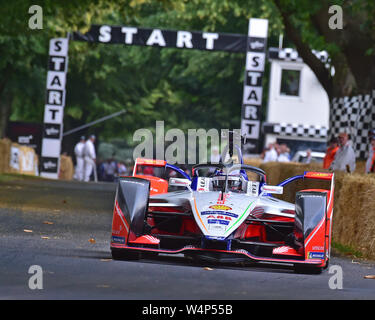 Nick Heidfeld, Mahindra M6 Elektro, Shootout Final, Goodwood Festival der Geschwindigkeit, 2019, Festival der Speed, Speed Kings, Astro-rekorde des Motorsports, Jul. Stockfoto