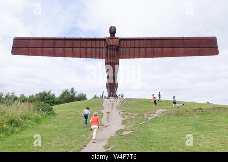 Engel des Nordens Skulptur Gateshead, Newcastle, England, Vereinigtes Königreich. Stockfoto