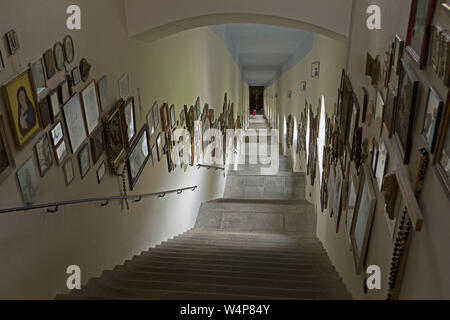 Kreuzgang der Wallfahrtskirche Mariahilf, Passau, Niederbayern, Deutschland Stockfoto