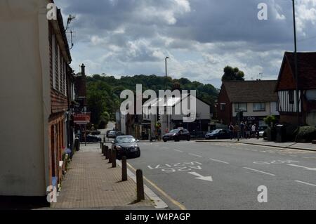 Reigate gemeinsame und der Altstadt. Stockfoto