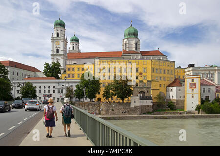 St. Stephens Kathedrale von Marienbruecke, Passau, Niederbayern, Deutschland Stockfoto