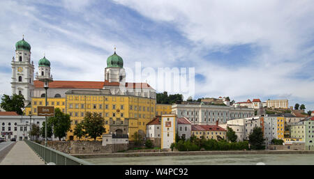 St. Stephens Kathedrale von Marienbruecke, Passau, Niederbayern, Deutschland Stockfoto