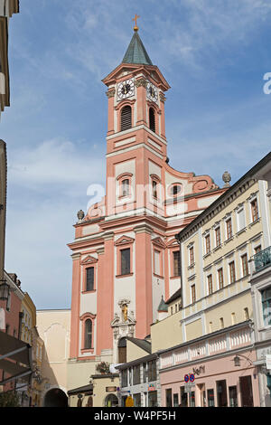 Pfarrkirche St. Paul, Rindermarkt (viehmarkt), Passau, Niederbayern, Deutschland Stockfoto