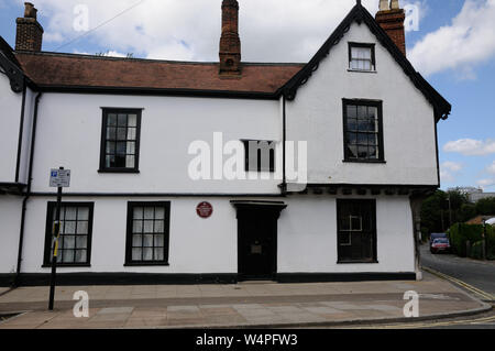 Altes Haus und Oak House, früher das Gymnasium, Eastgate Street, Bury St. Edmunds, Suffolk Stockfoto