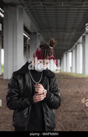 Kerl in street style Urban Wear Mode Trendy Stockfoto