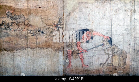 Gaki Zoshi (hungrige Geister Scrollen), Detail, Farbe auf Papier, Heian Periode, 12. Jahrhundert Stockfoto